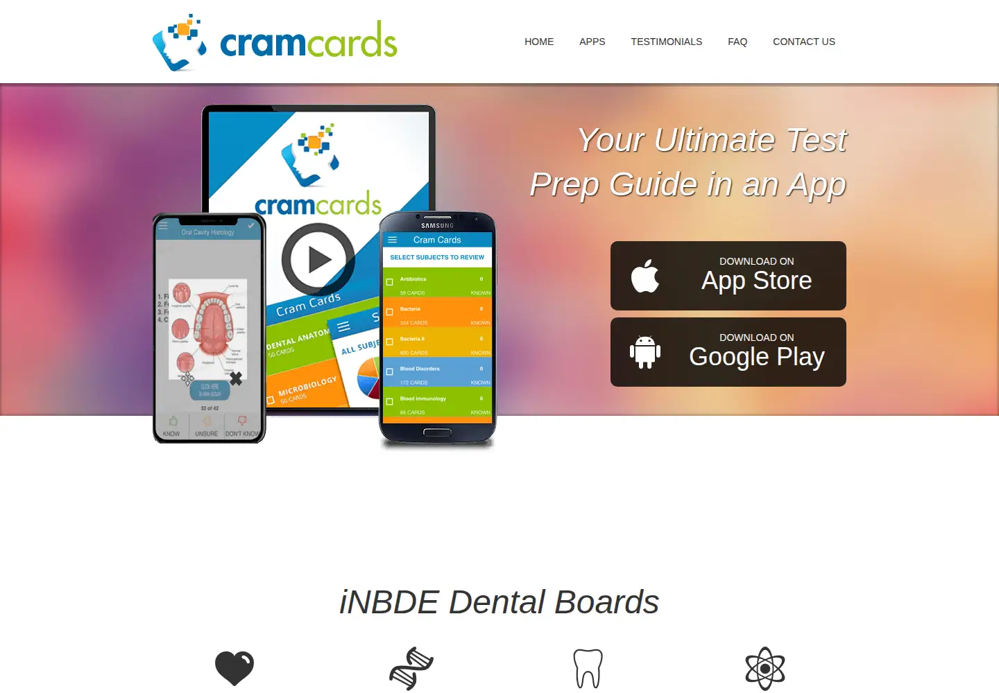 Screenshot of cram-cards.com
