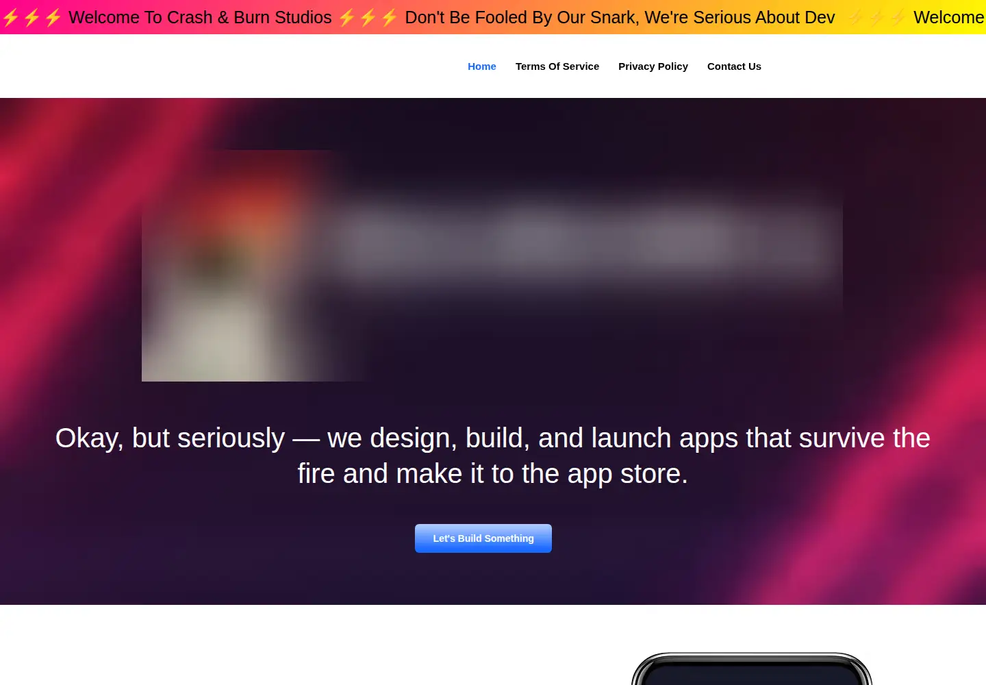 Screenshot of crashburnstudios.com