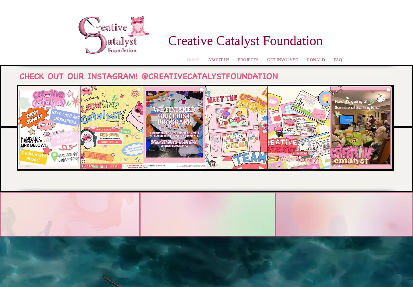 Captured homepage of creativecatalystfoundation.com in the current scan