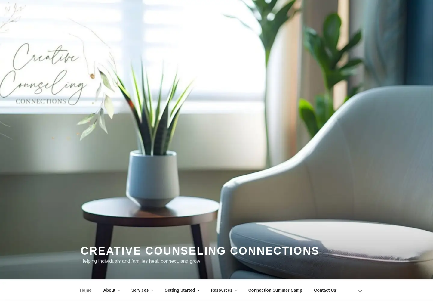 Captured homepage of creativecounselingconnections.com in the current scan