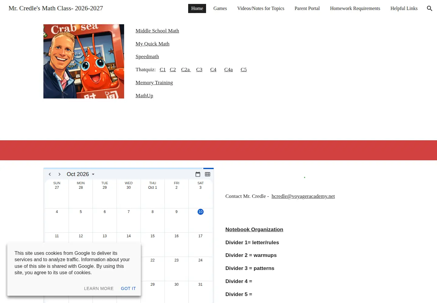 Screenshot of credlemath.com