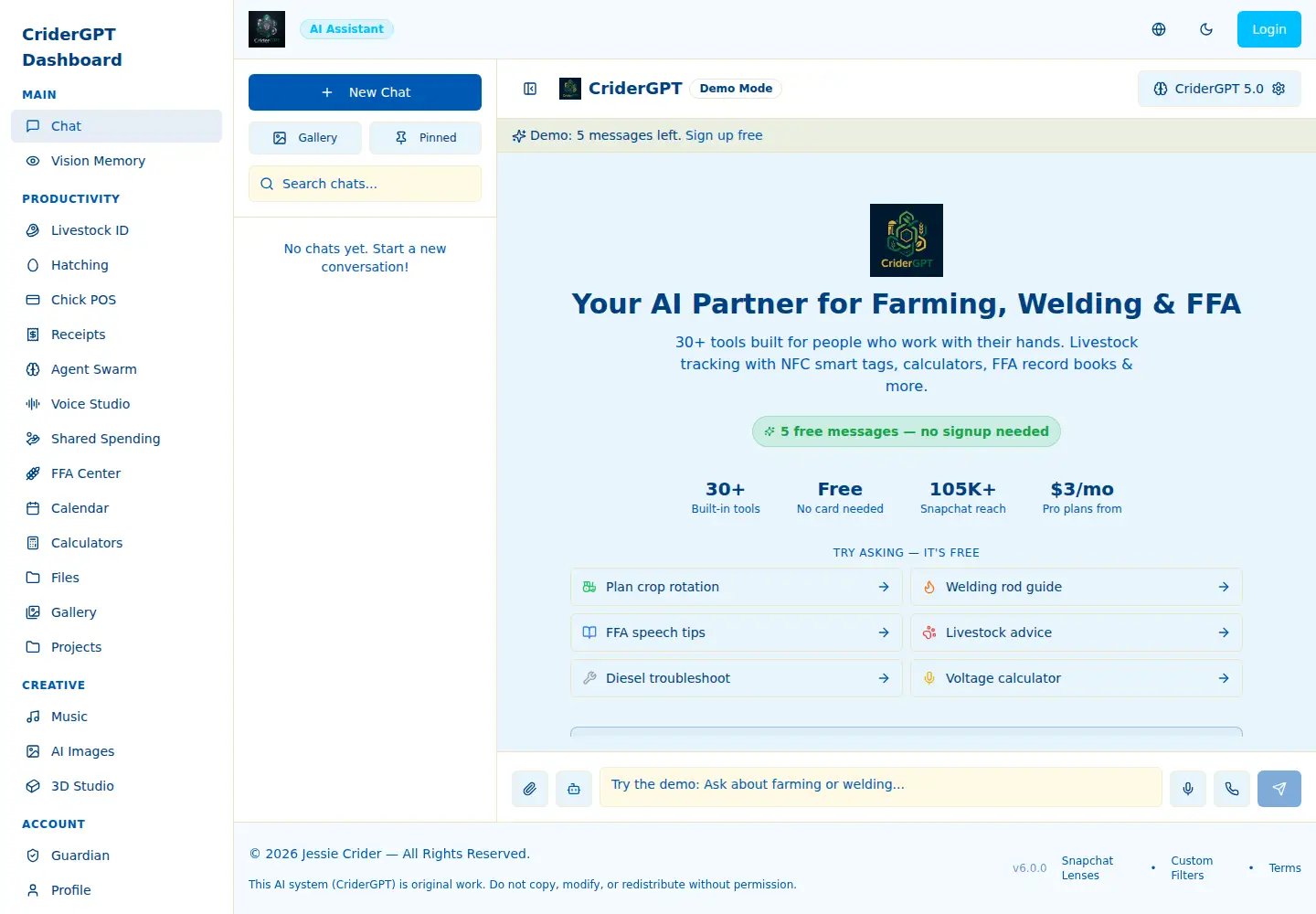 Screenshot of cridergpt.com