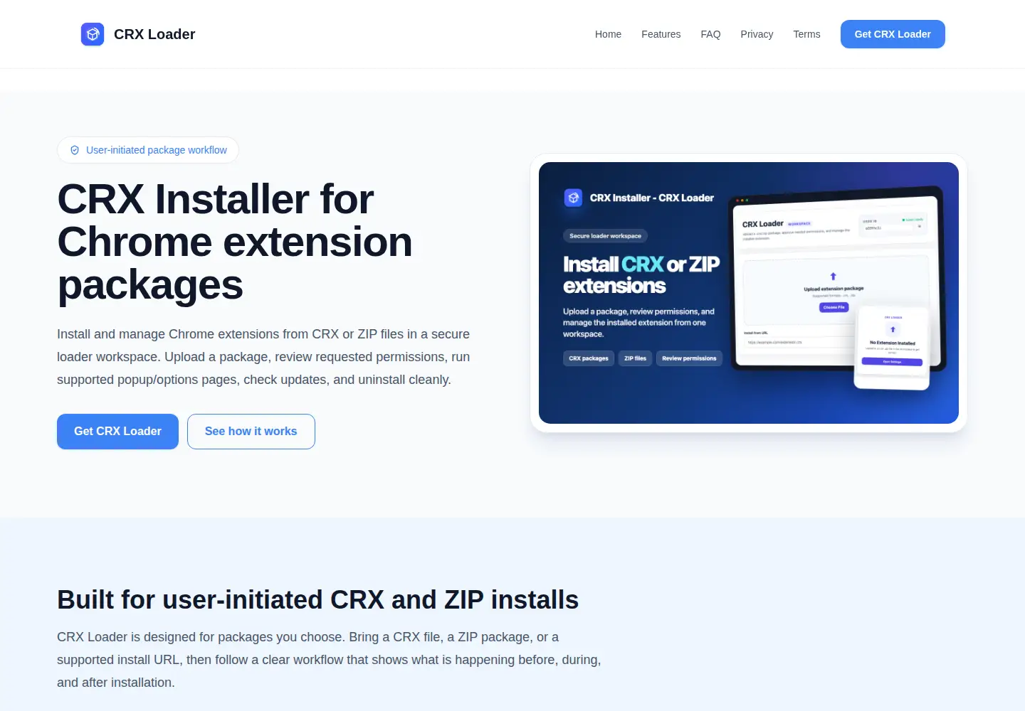 Screenshot of crxloader.com