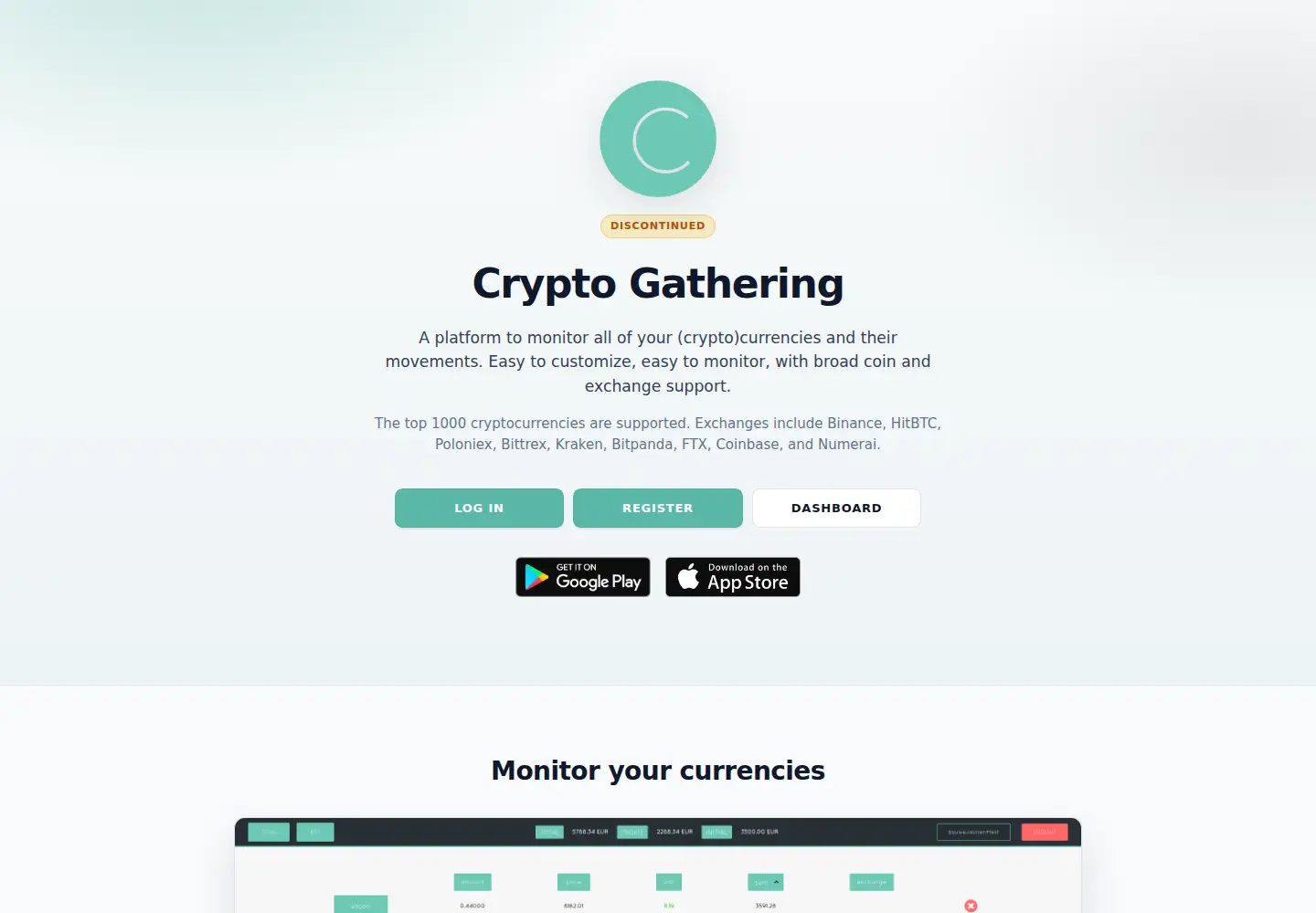 Screenshot of cryptogathering.com