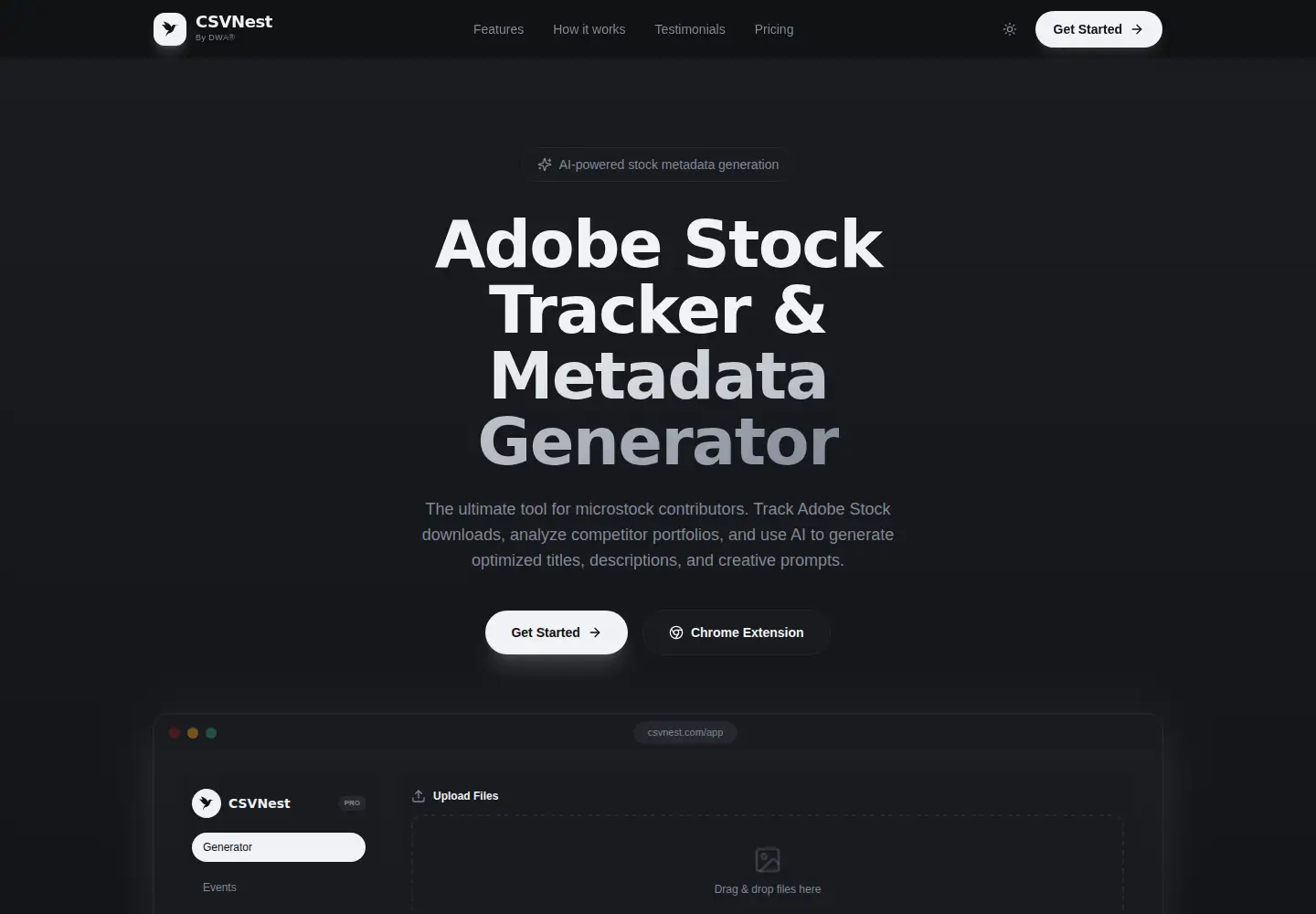 Screenshot of csvnest.com