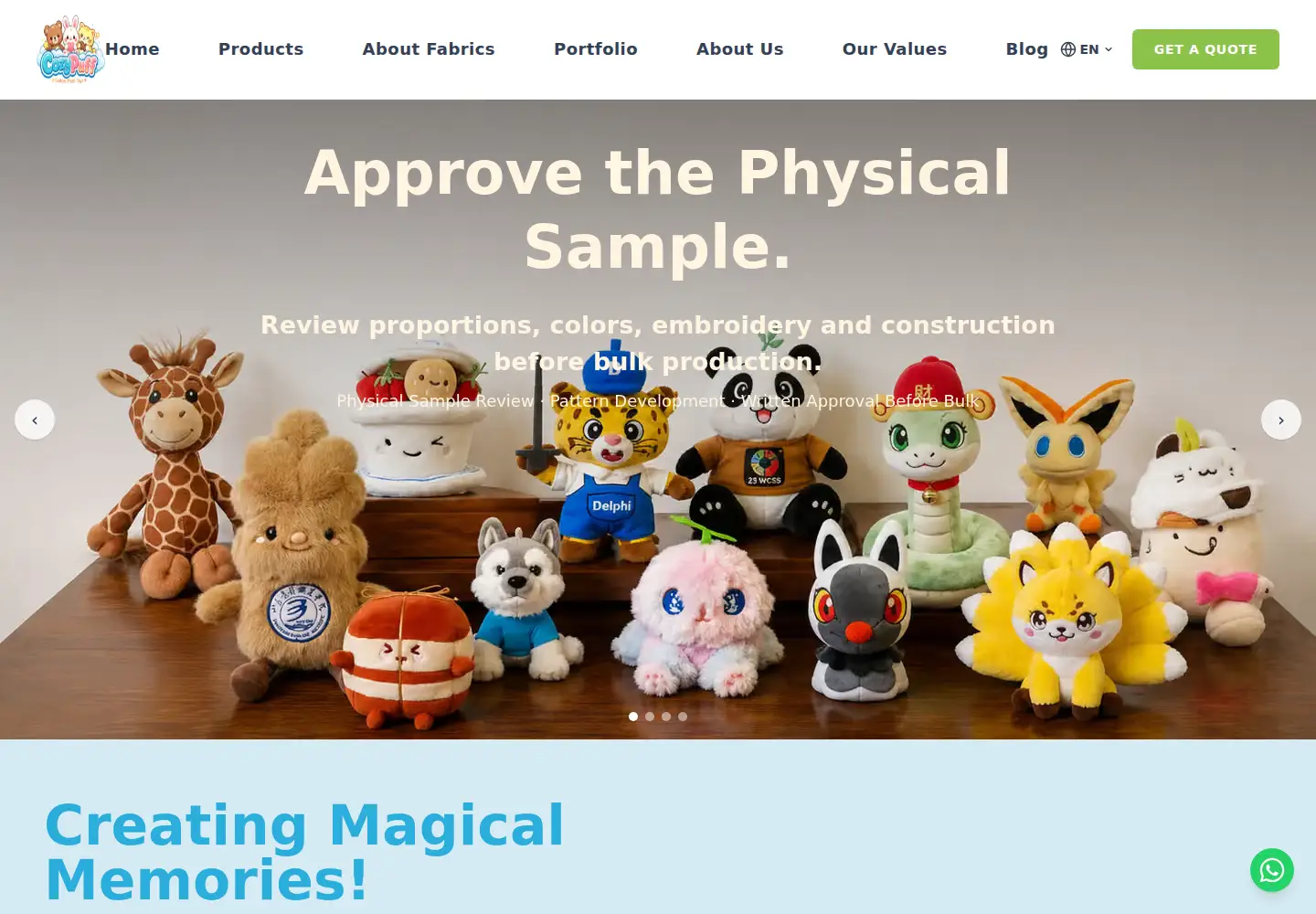 Screenshot of custom-plush.com