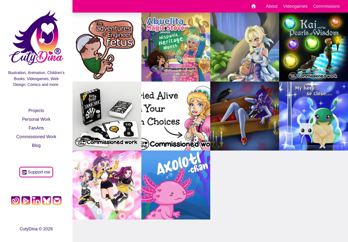 Captured homepage of cutydina.com in the current scan