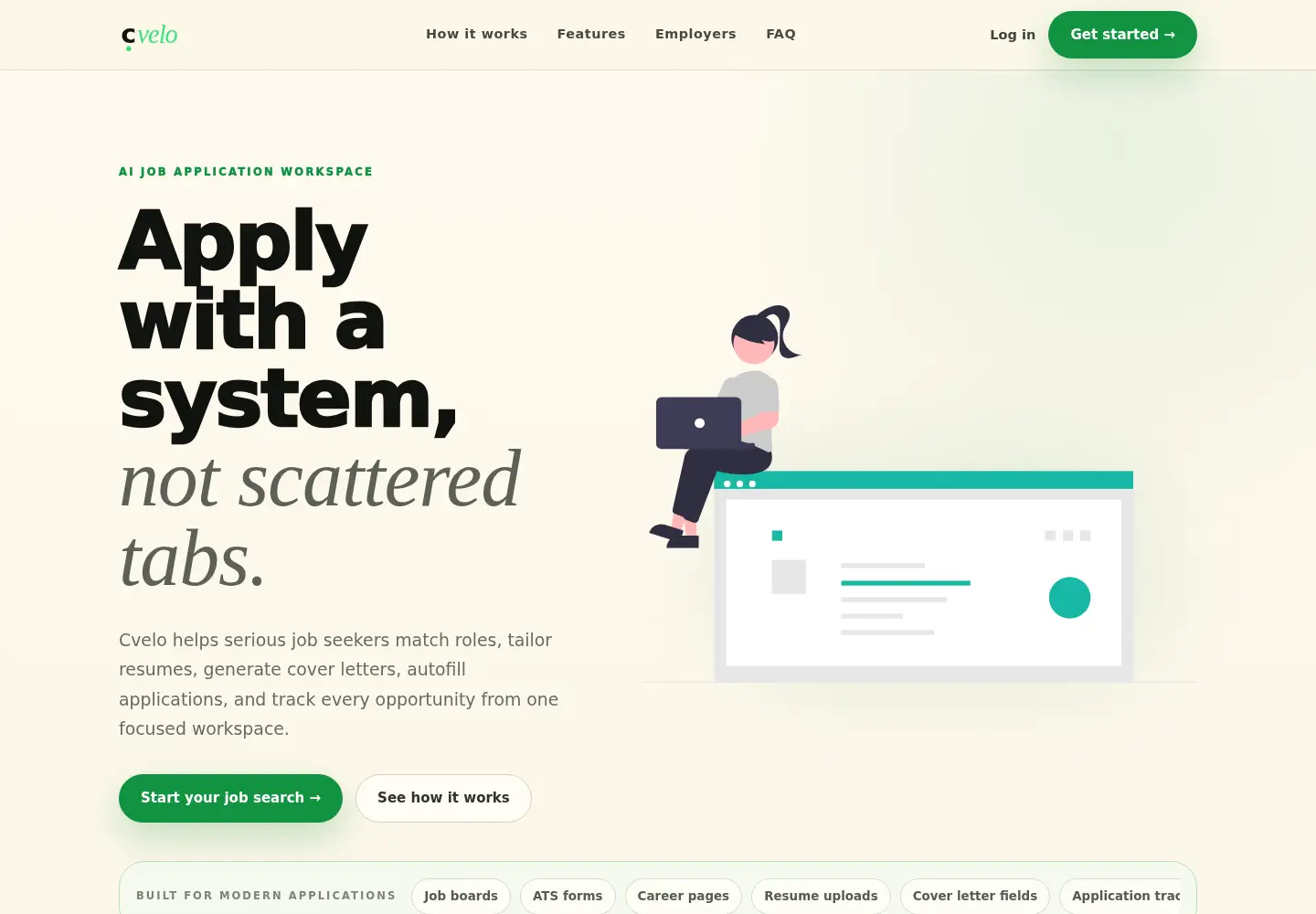 Screenshot of cveloapp.com