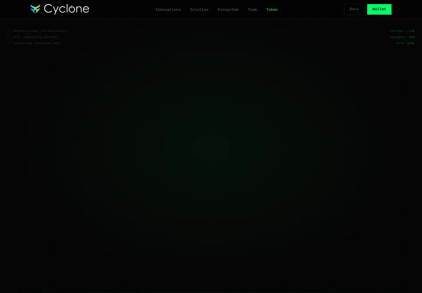 Screenshot of cyclonechain.com