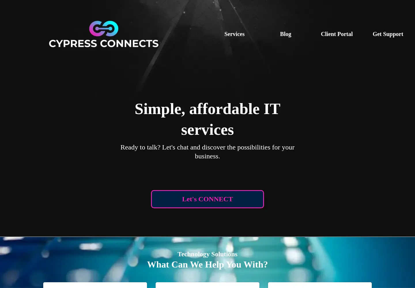 Screenshot of cypressconnects.com