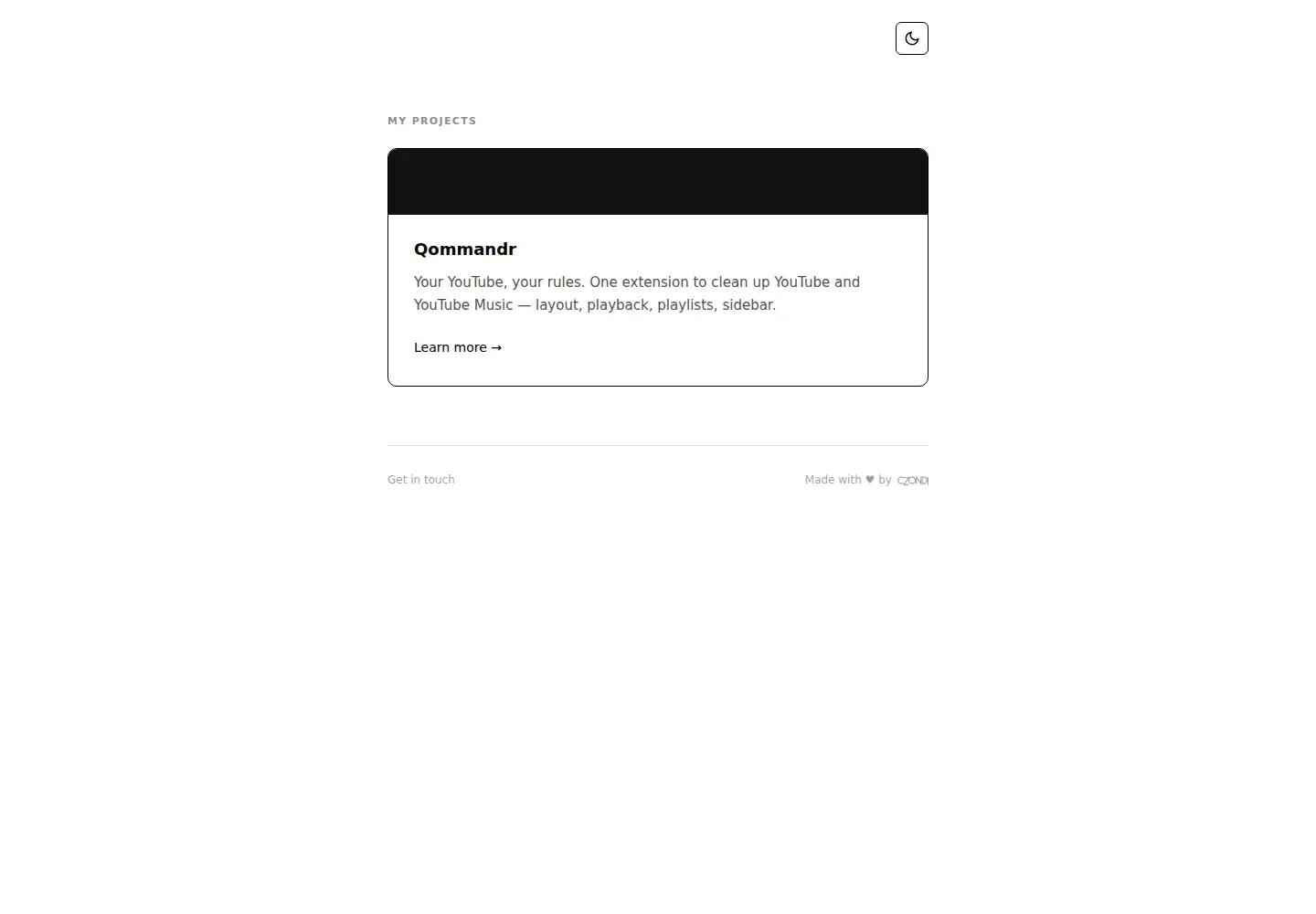 Screenshot of czondi.com