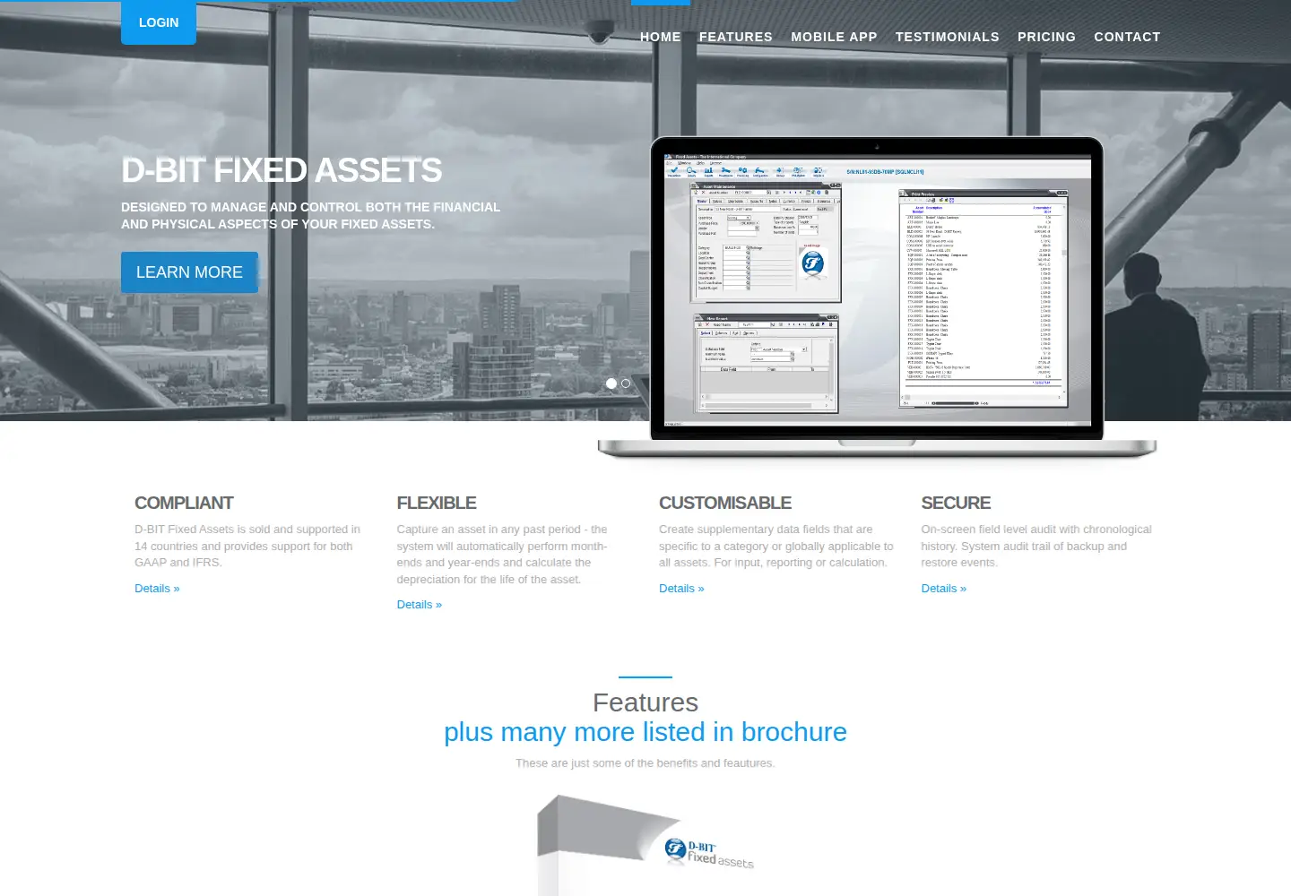 Captured homepage of d-bitfixedassets.com in the current scan