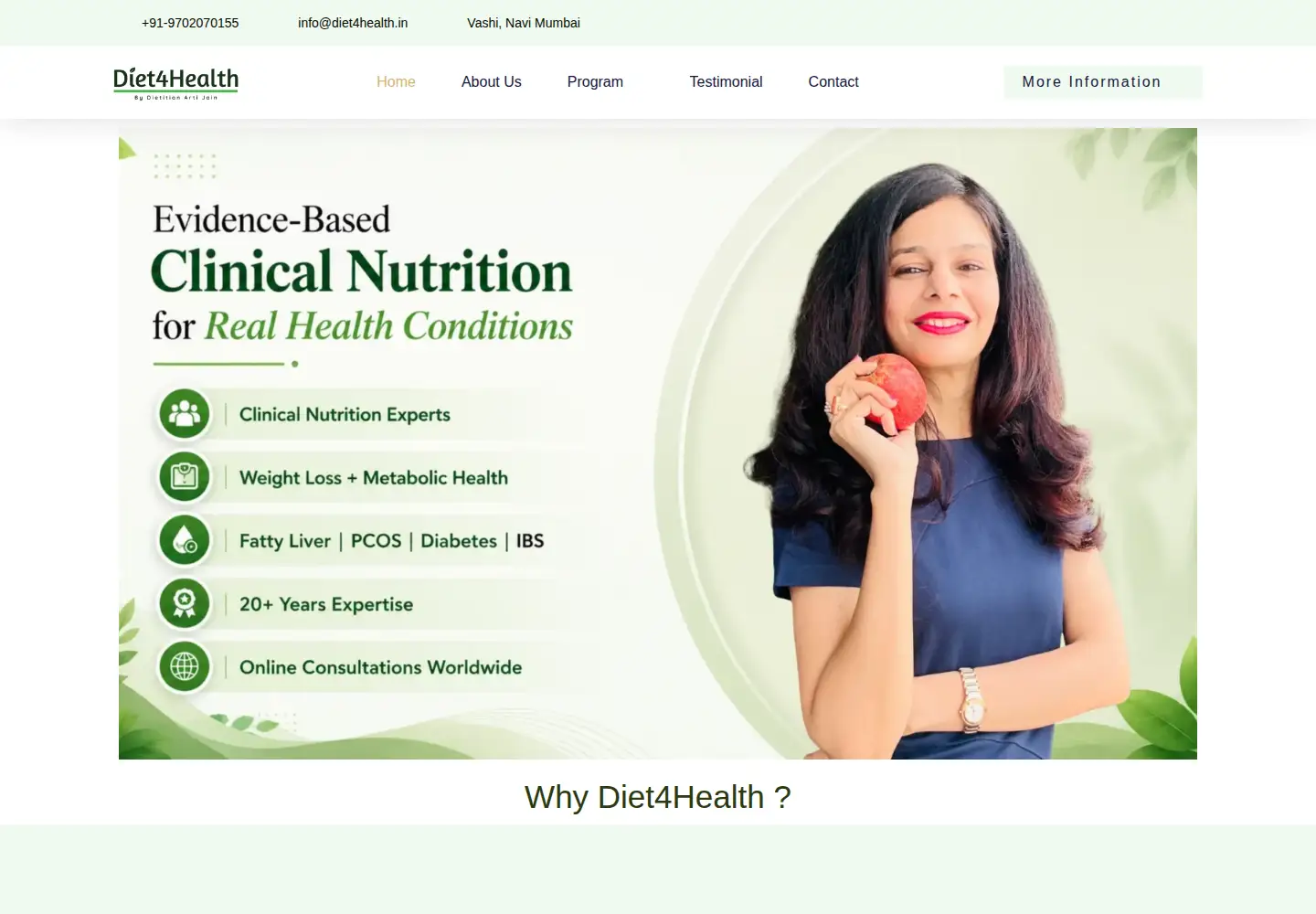 Captured homepage of d4hwellness.com in the current scan