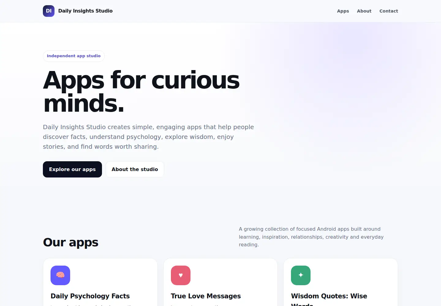 Screenshot of dailyinsightsstudio.com