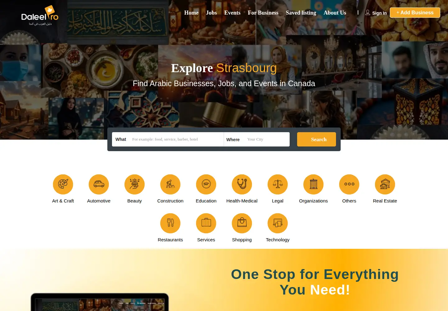 Captured homepage of daleelpro.com in the current scan