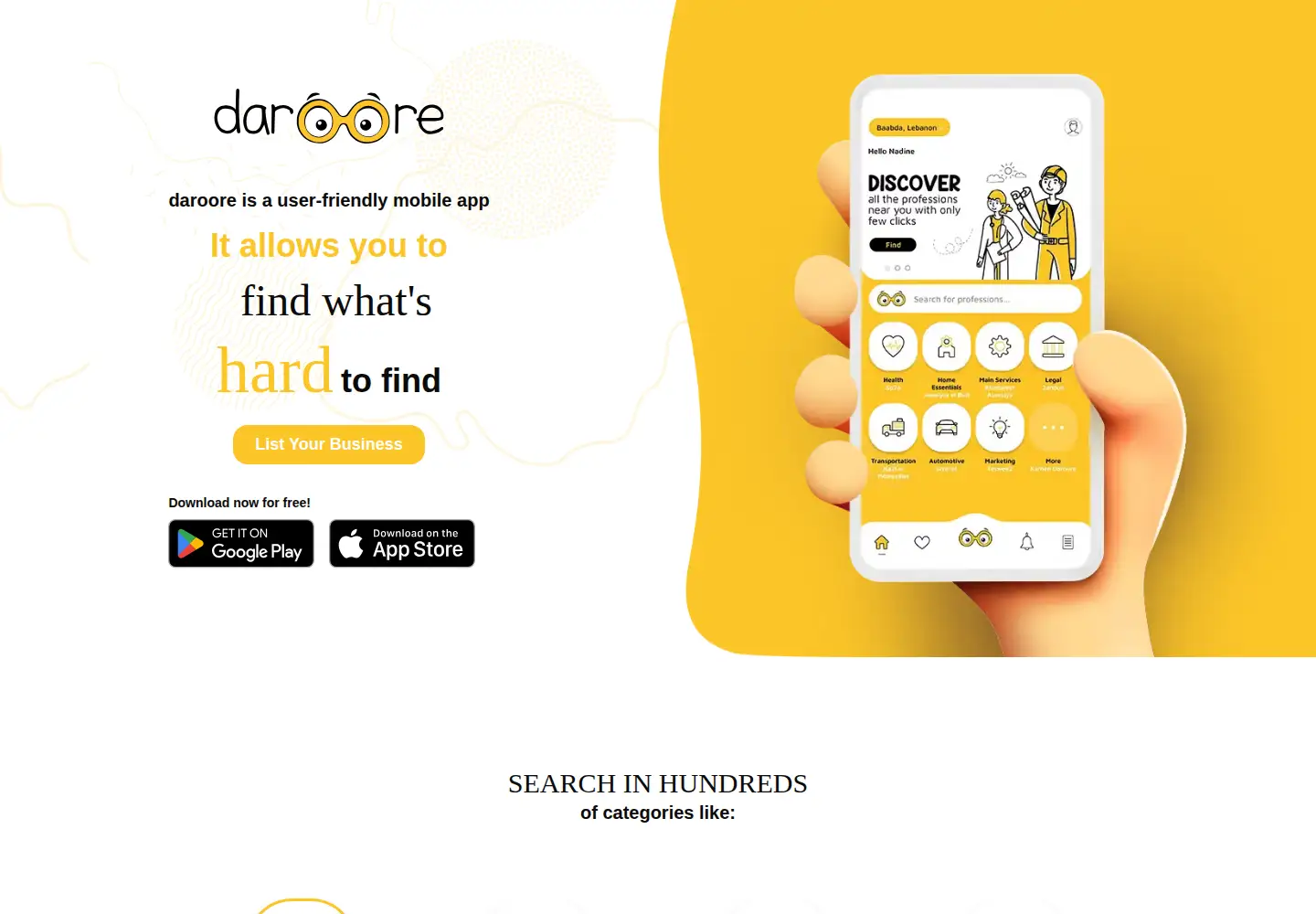 Captured homepage of daroore.com in the current scan
