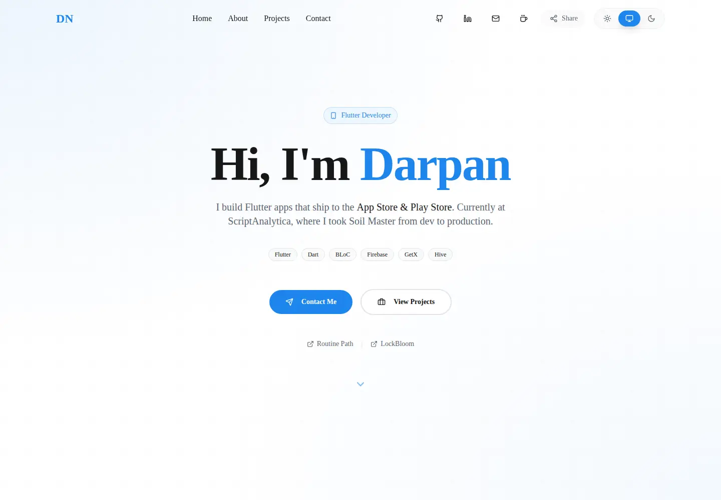 Captured homepage of darpanneve.com in the current scan