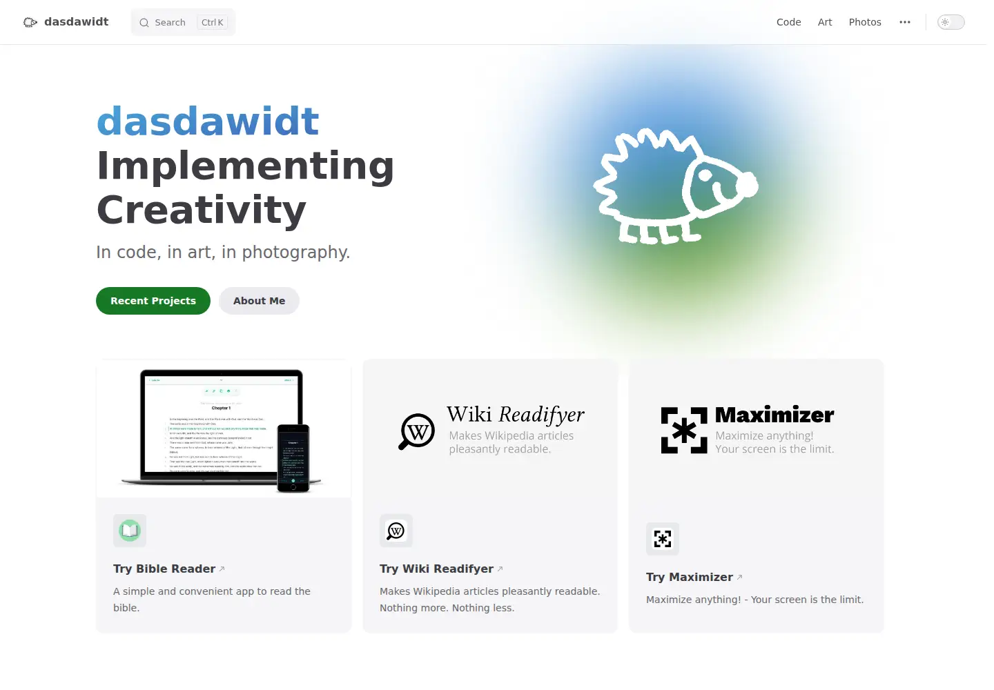 Screenshot of dasdawidt.com