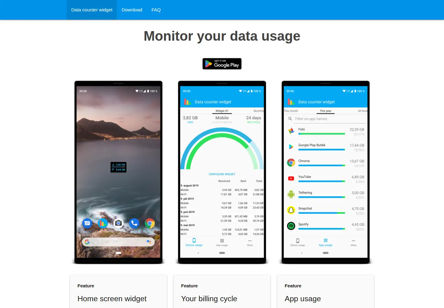 Captured homepage of datacounterwidget.com in the current scan