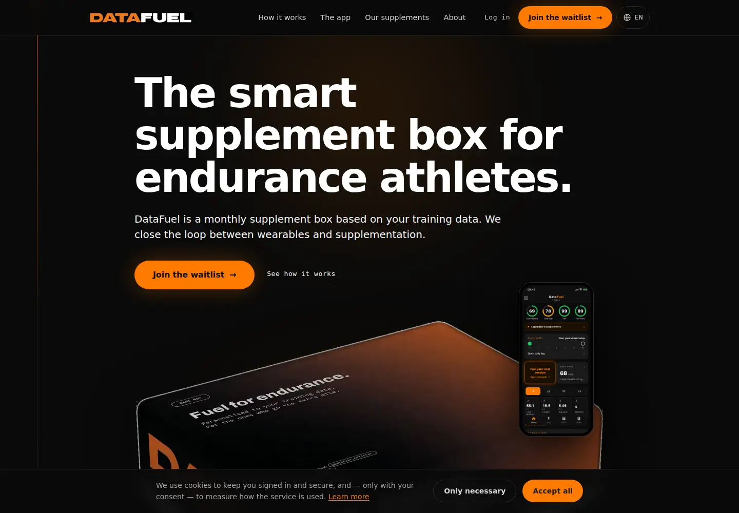 Screenshot of datafuelsupplements.com