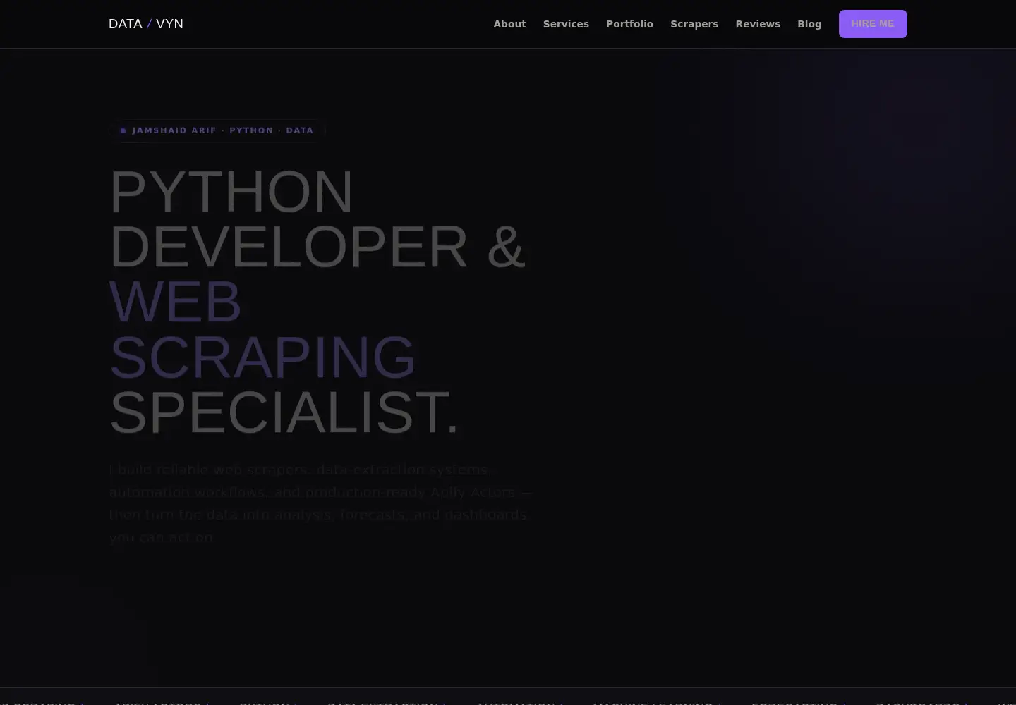 Screenshot of datavyn.com