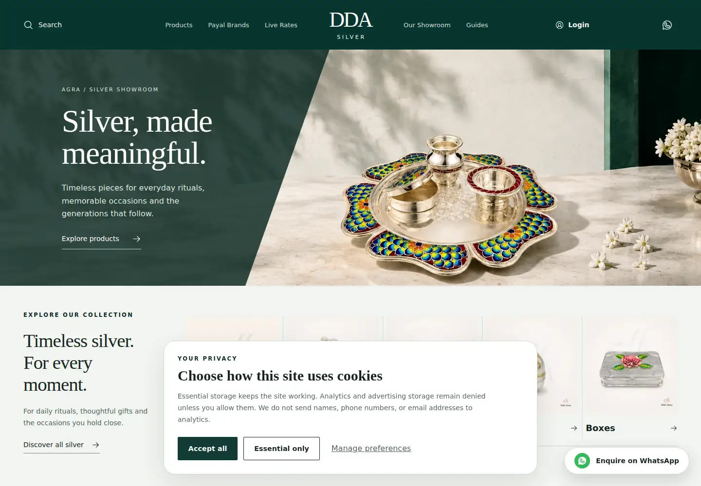 Screenshot of ddasilver.com