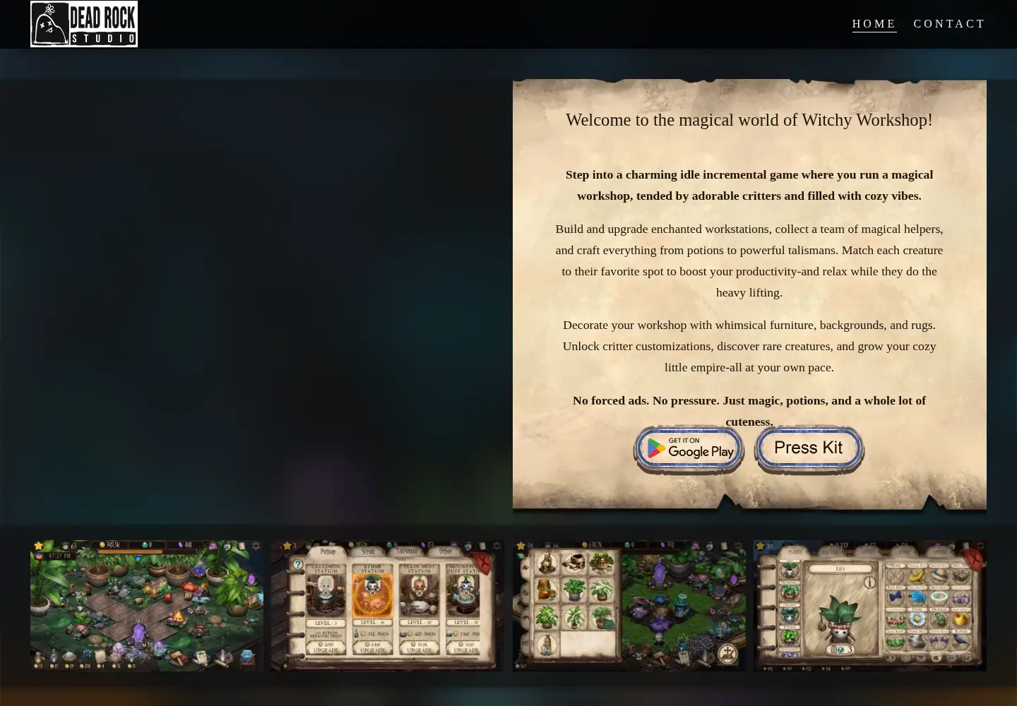 Screenshot of deadrockstudio.com