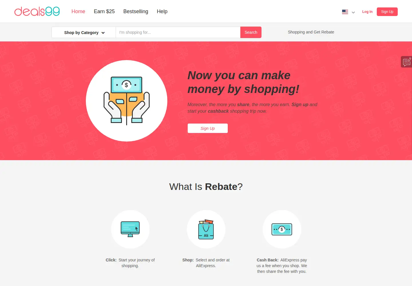 Screenshot of deals99.com