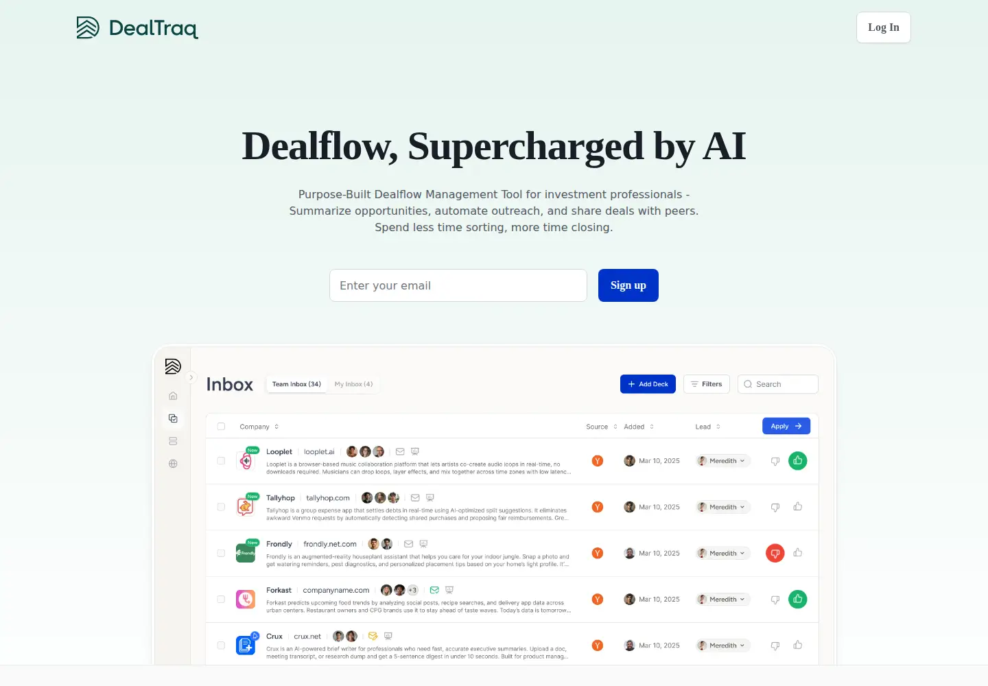 Captured homepage of dealtraq.com in the current scan