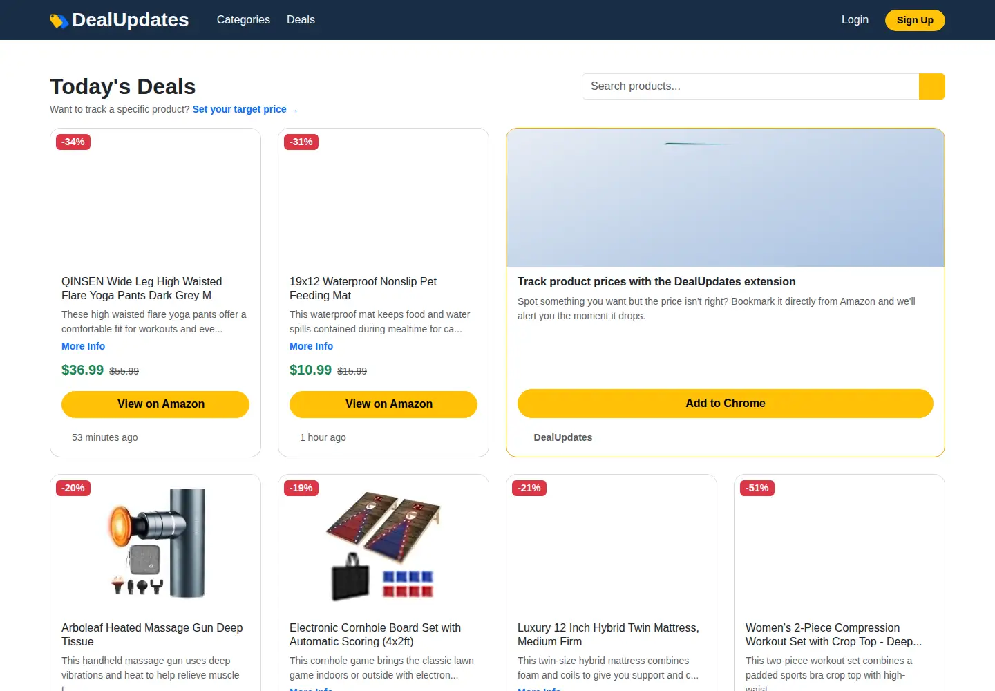 Screenshot of dealupdates.com