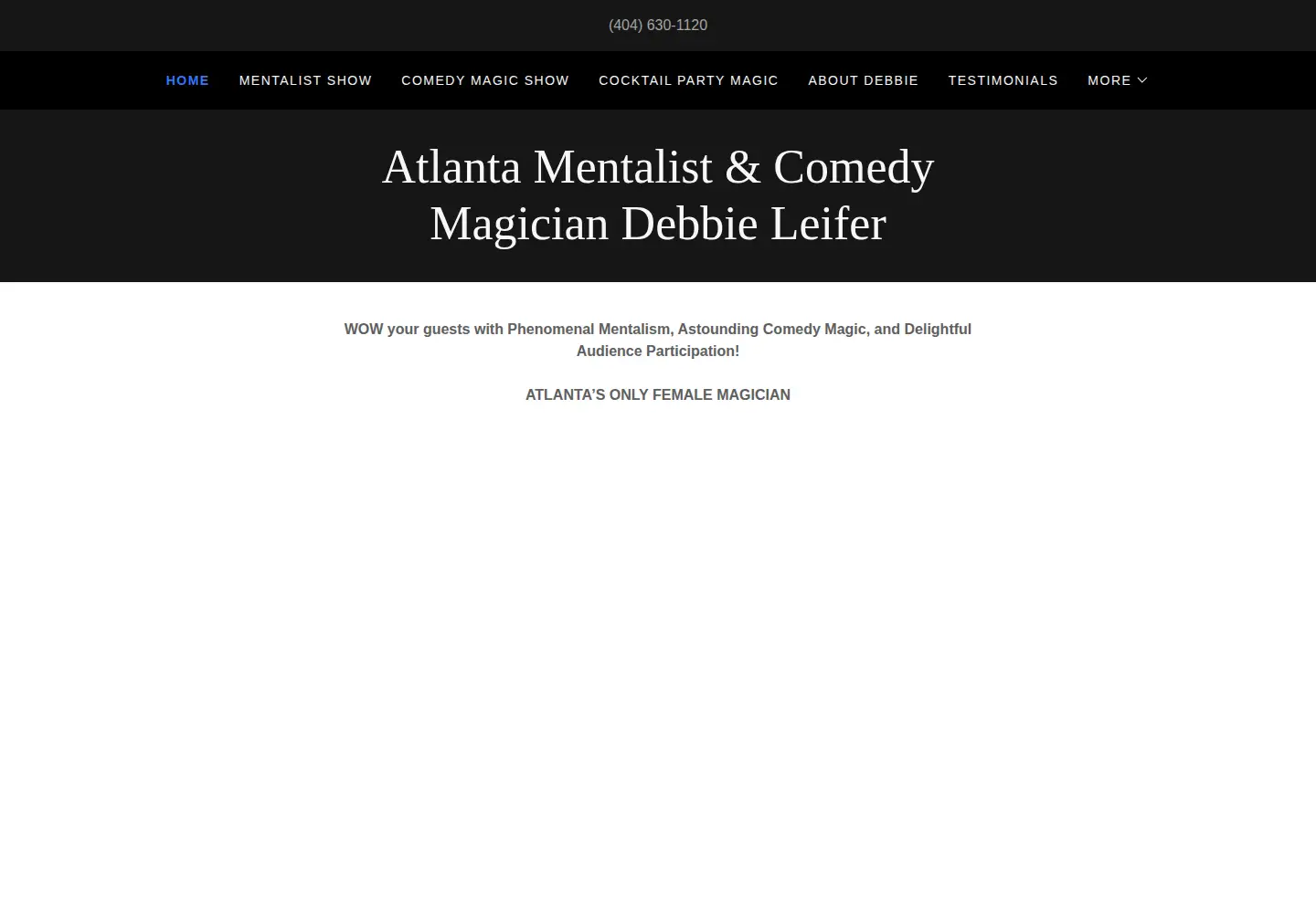 Screenshot of debbieleifer.com