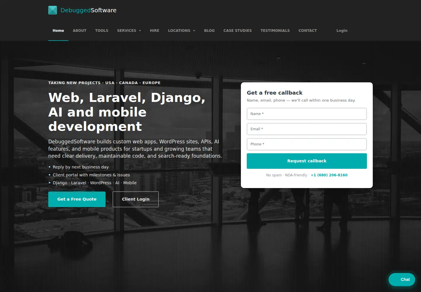 Screenshot of debuggedsoftware.com