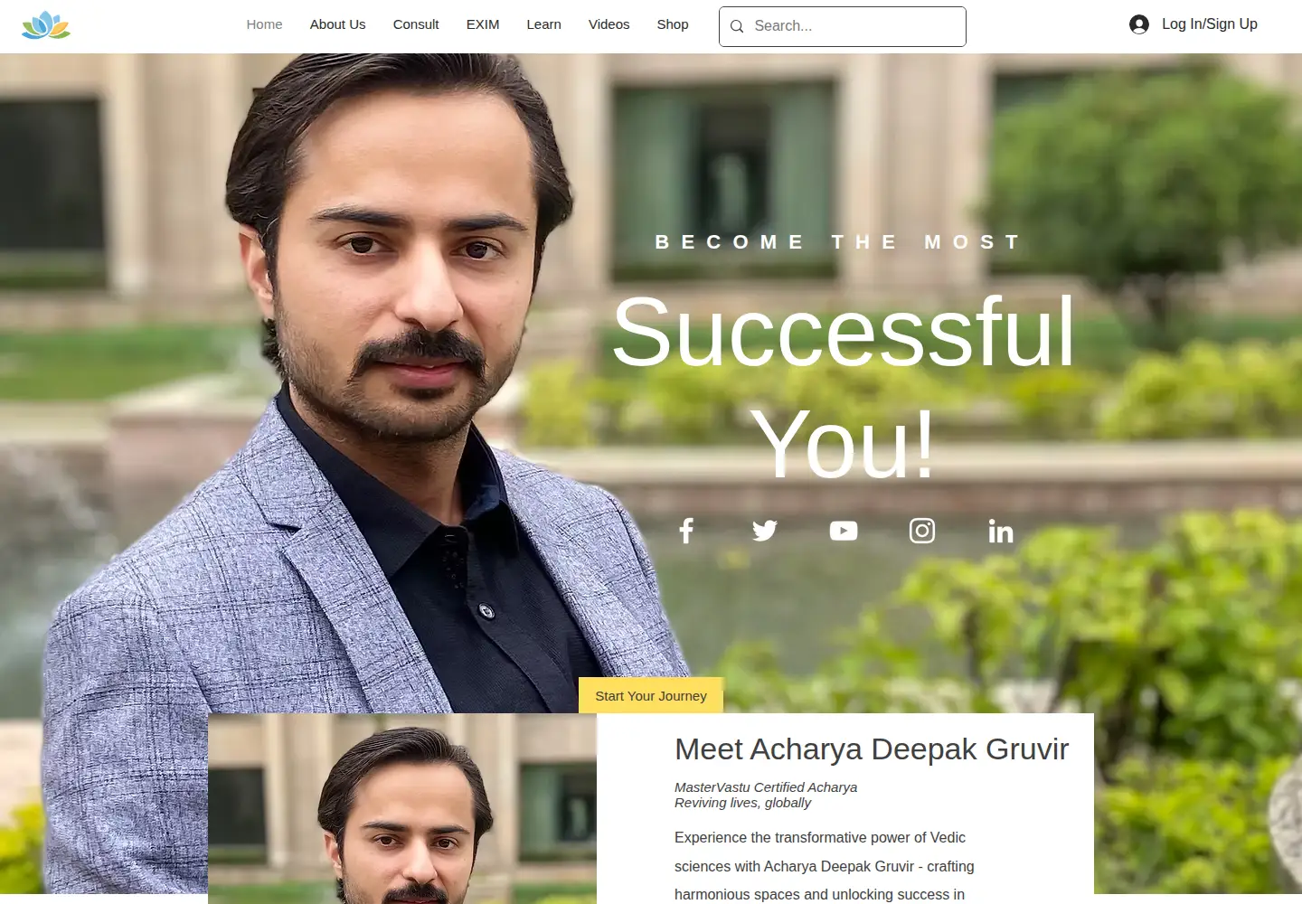 Screenshot of deepakgruvir.com