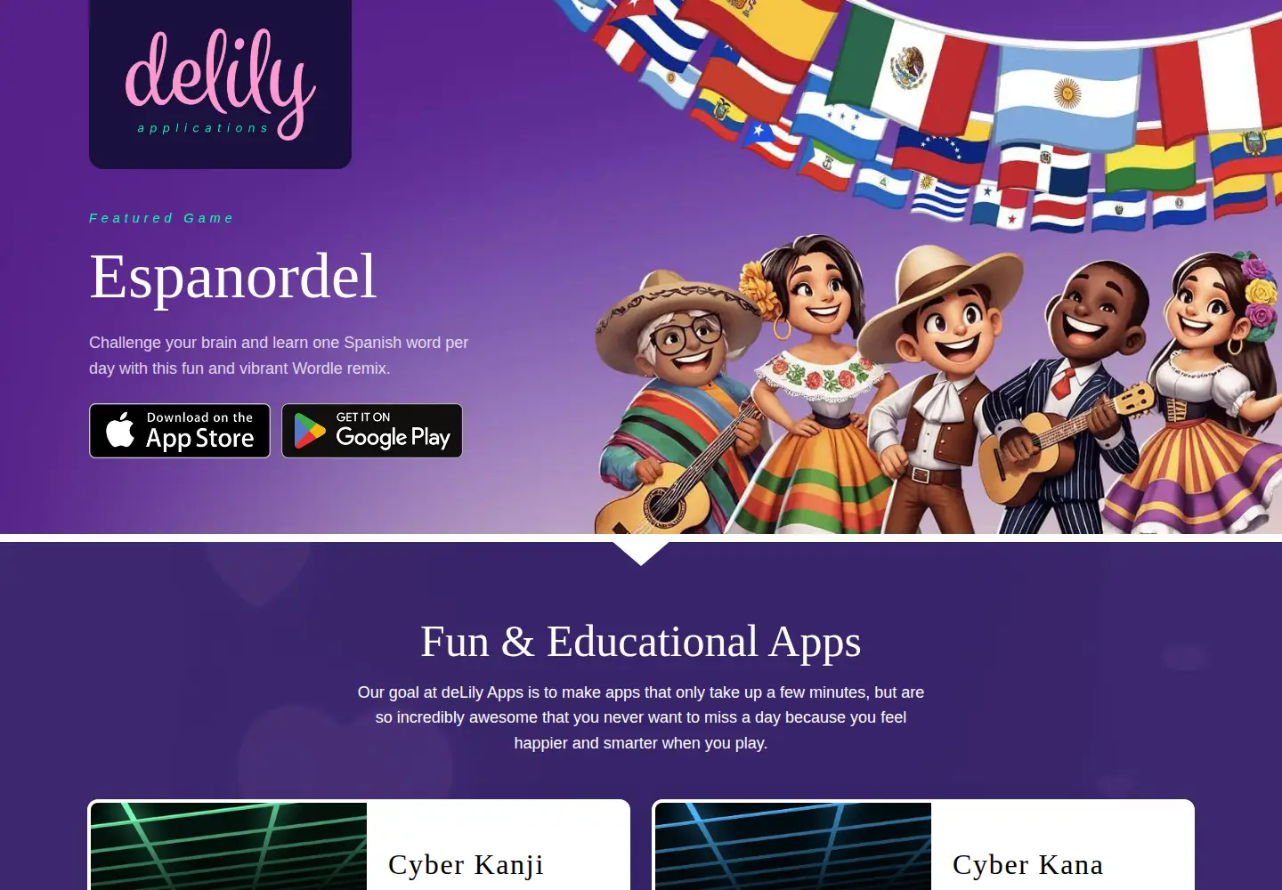Captured homepage of delilyapps.com in the current scan