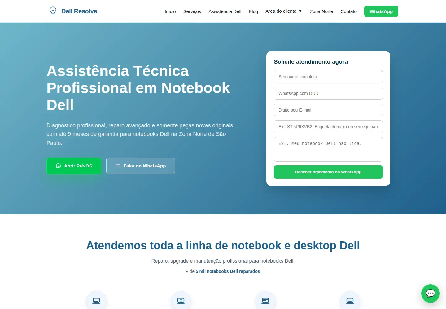 Screenshot of dellresolve.com