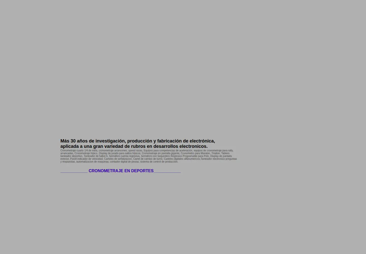 Captured homepage of desarrollos-electronicos.com in the current scan