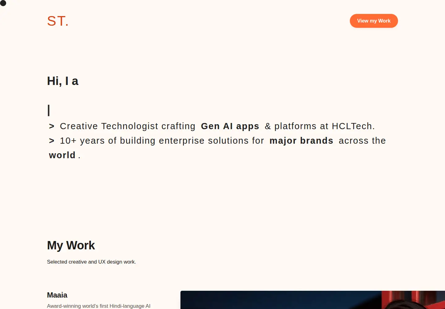 Screenshot of designedbysandeep.com