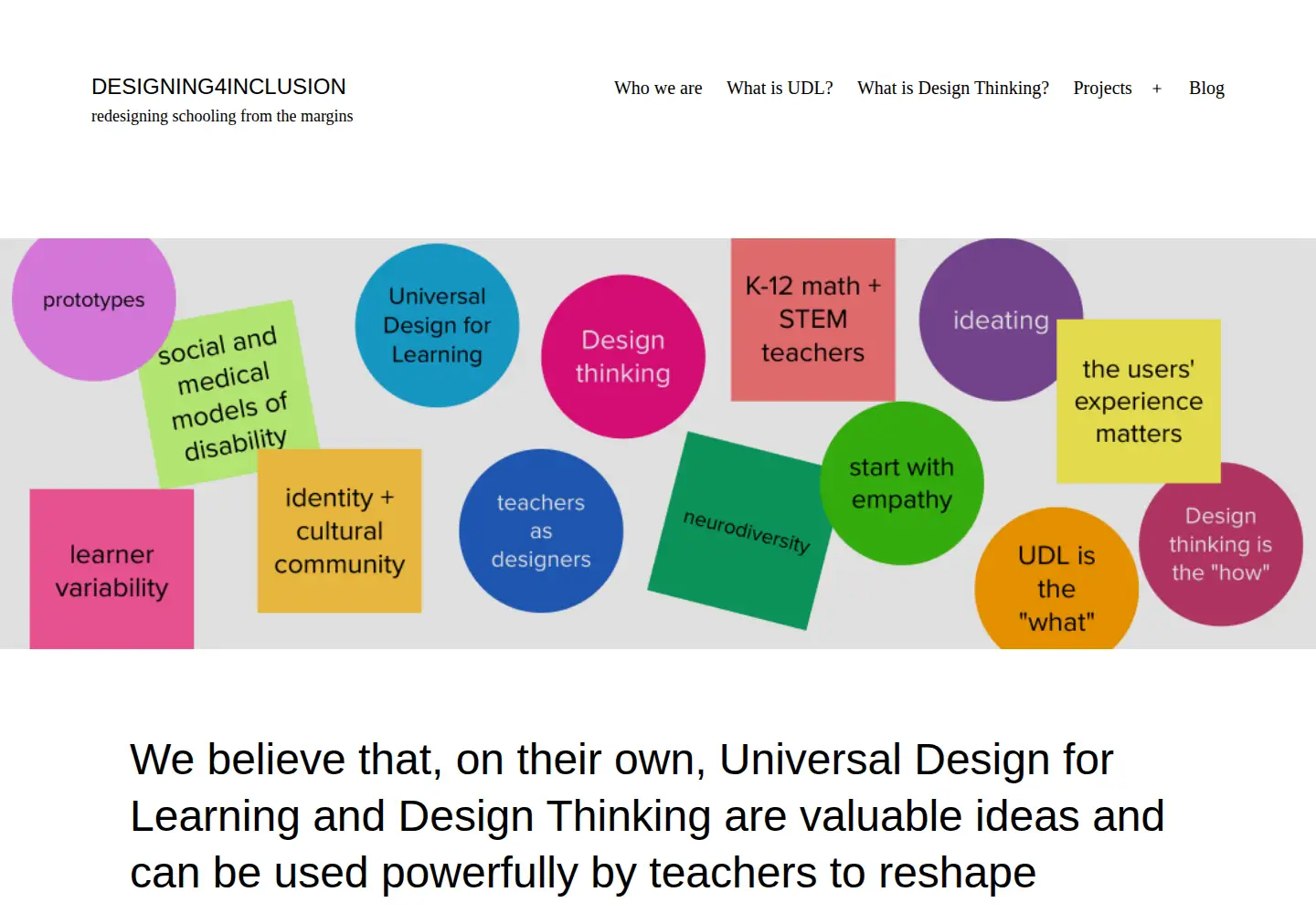 Screenshot of designing4inclusion.com