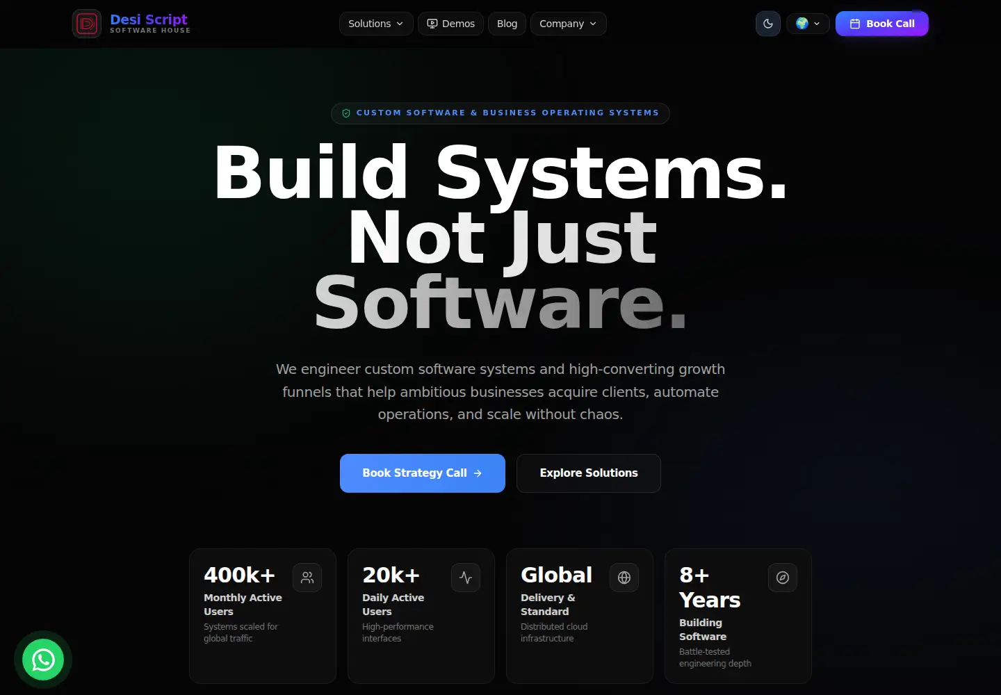 Captured homepage of desiscript.com in the current scan