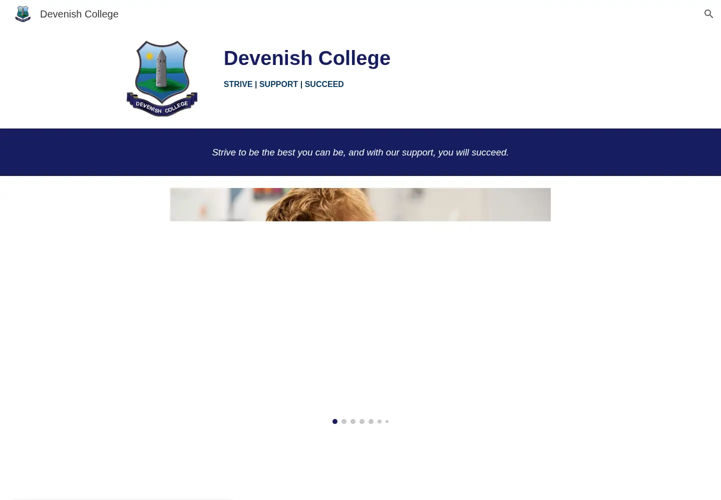 Screenshot of devenishcollege.com
