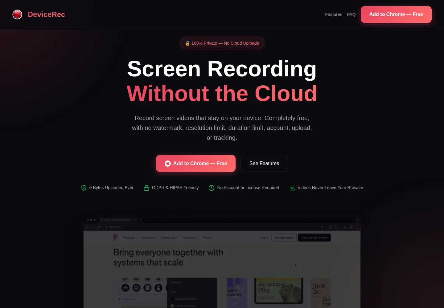 Screenshot of devicerec.com