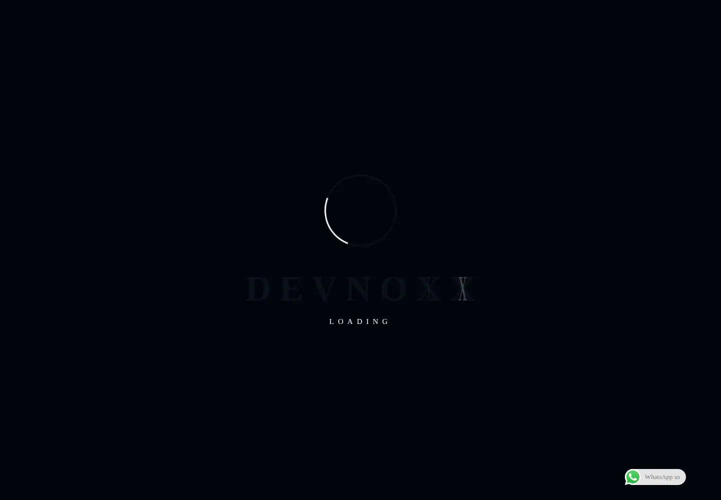 Captured homepage of devnoxx.com in the current scan