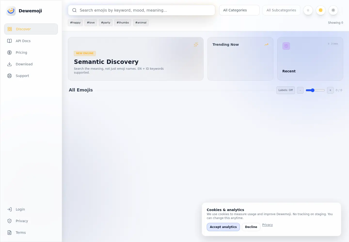 Screenshot of dewemoji.com