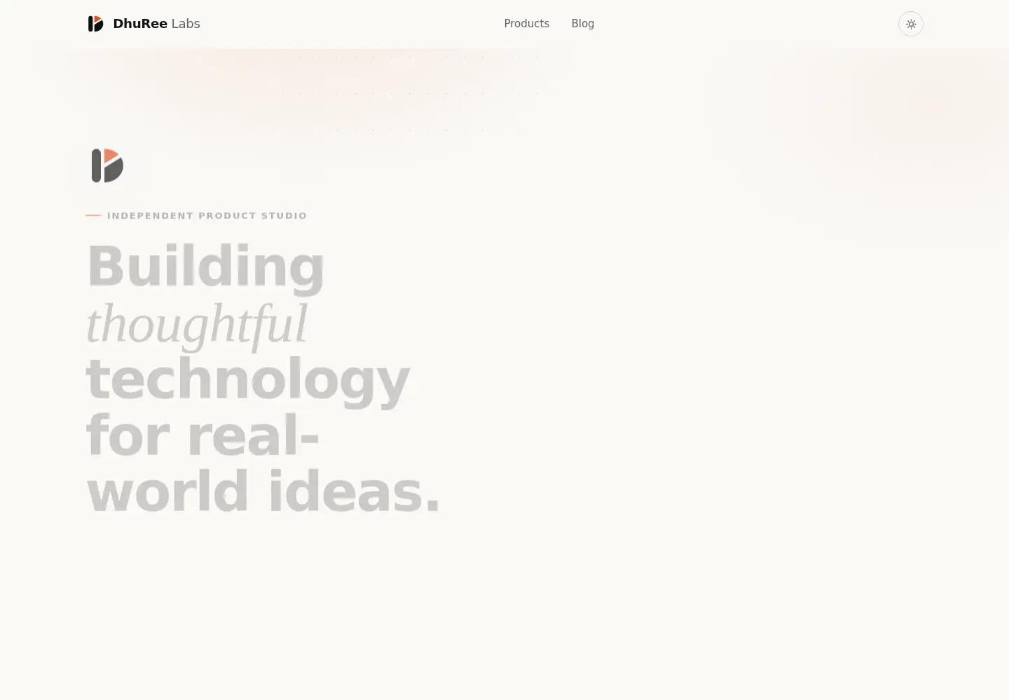 Screenshot of dhureelabs.com