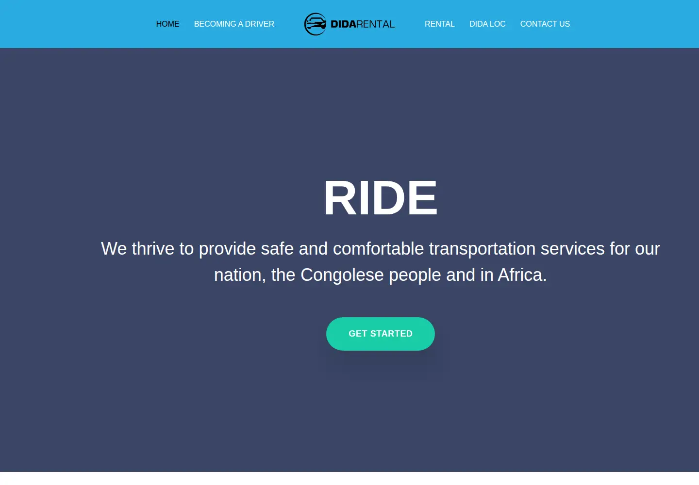 Captured homepage of didarental.com in the current scan