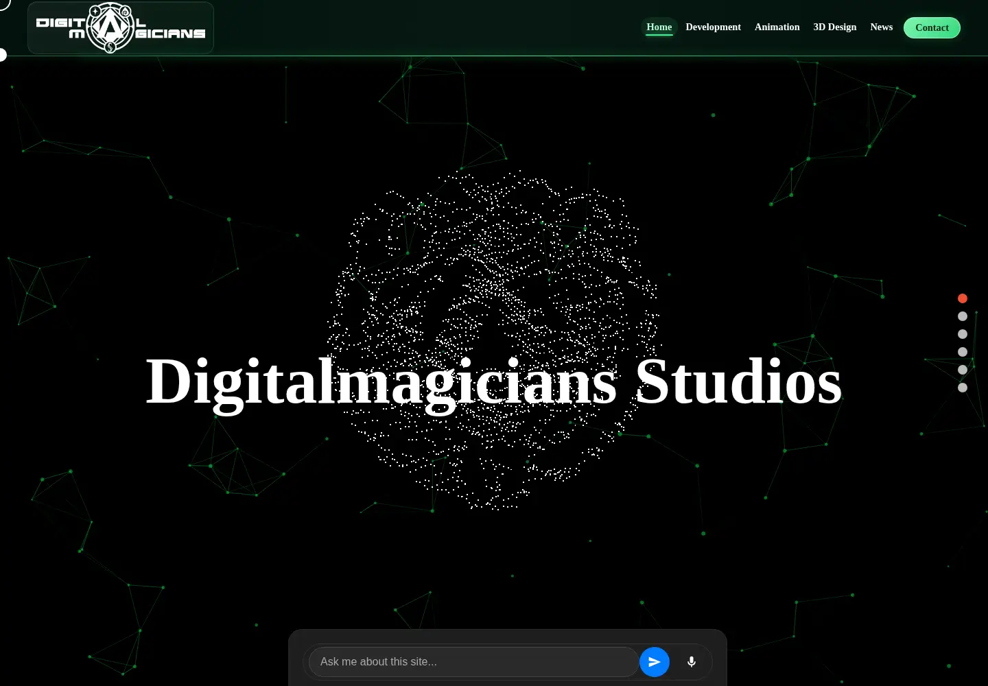 Captured homepage of digitalmagiciansstudios.com in the current scan