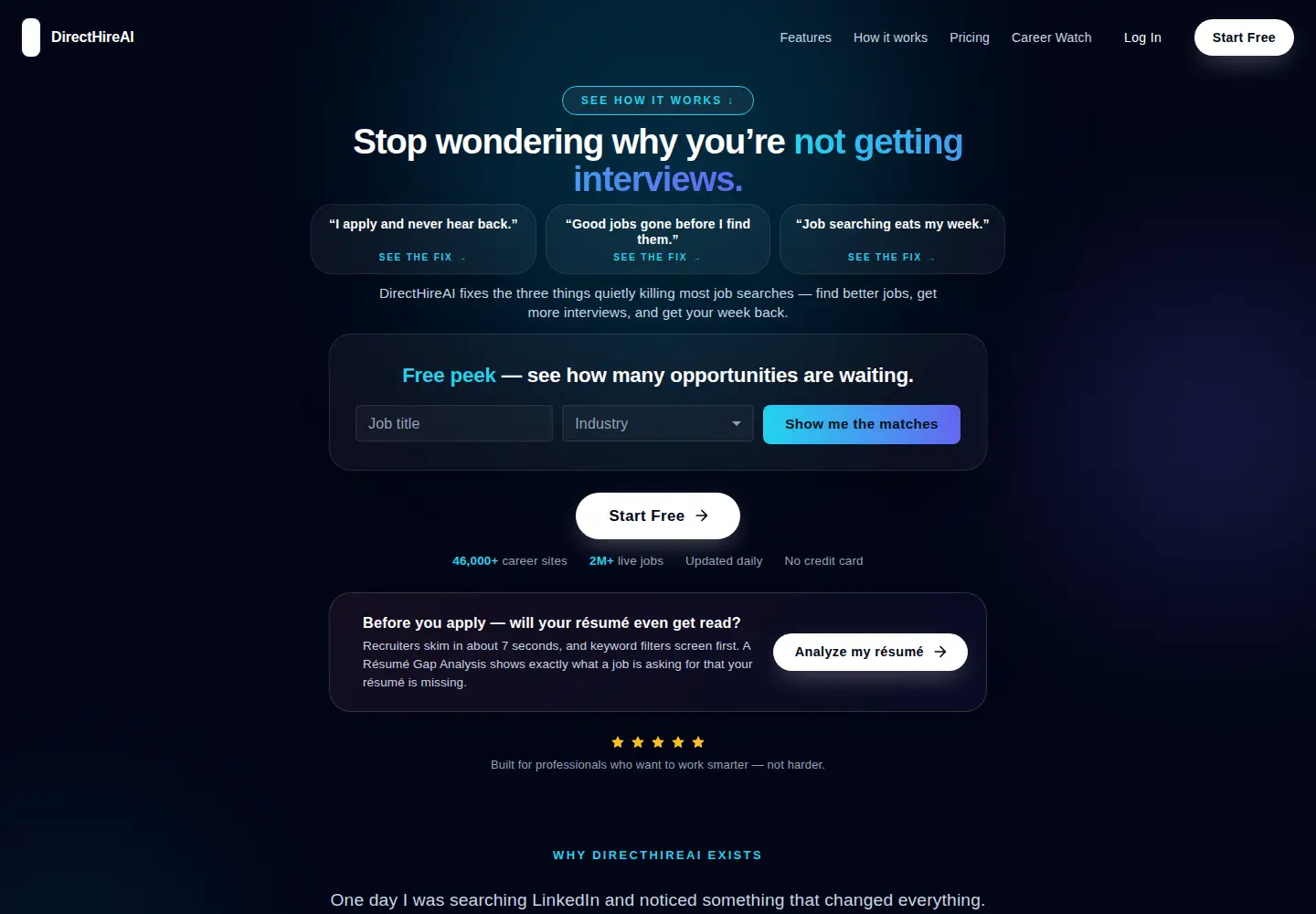 Screenshot of directhireai.com