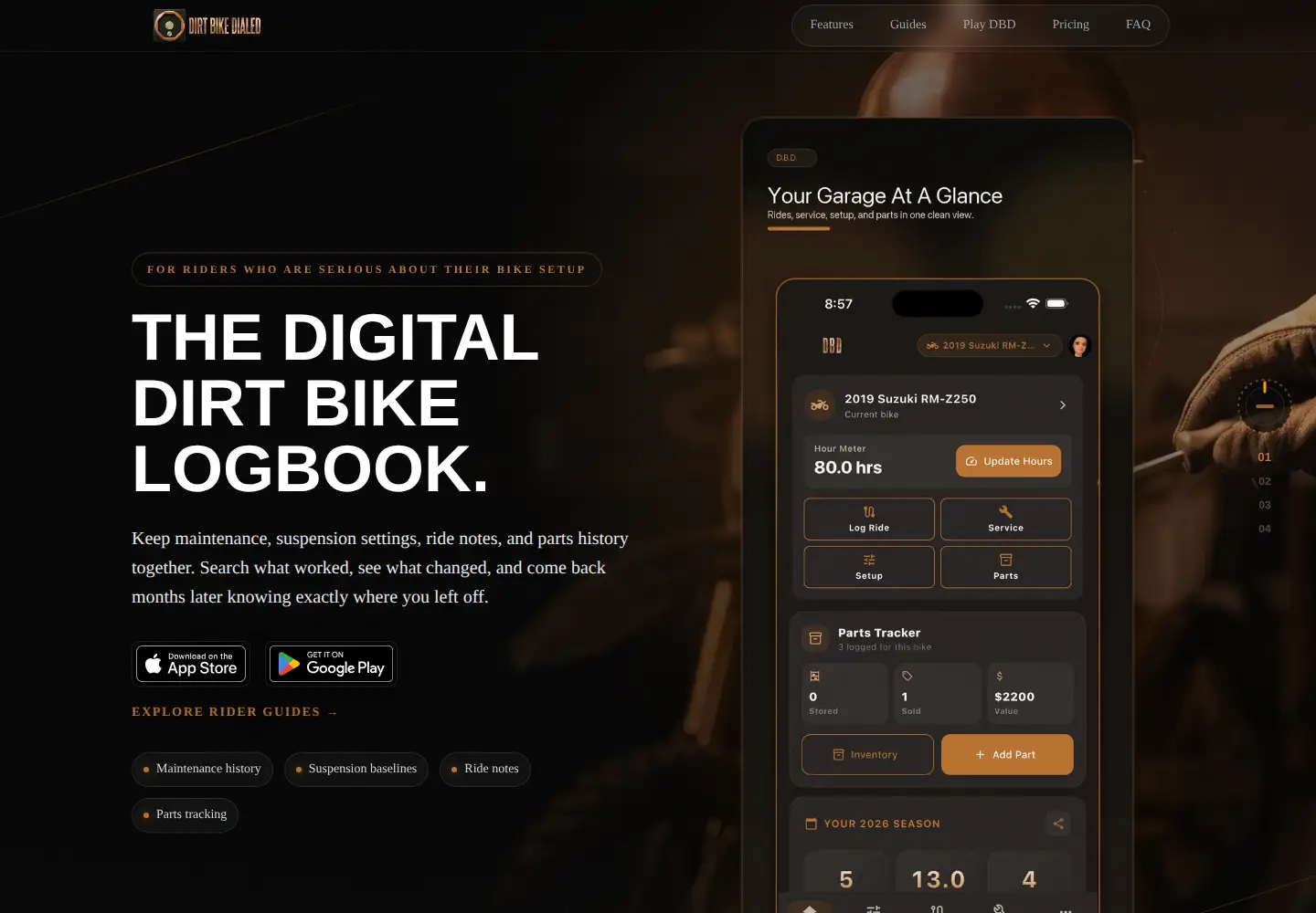 Screenshot of dirtbikedialed.com
