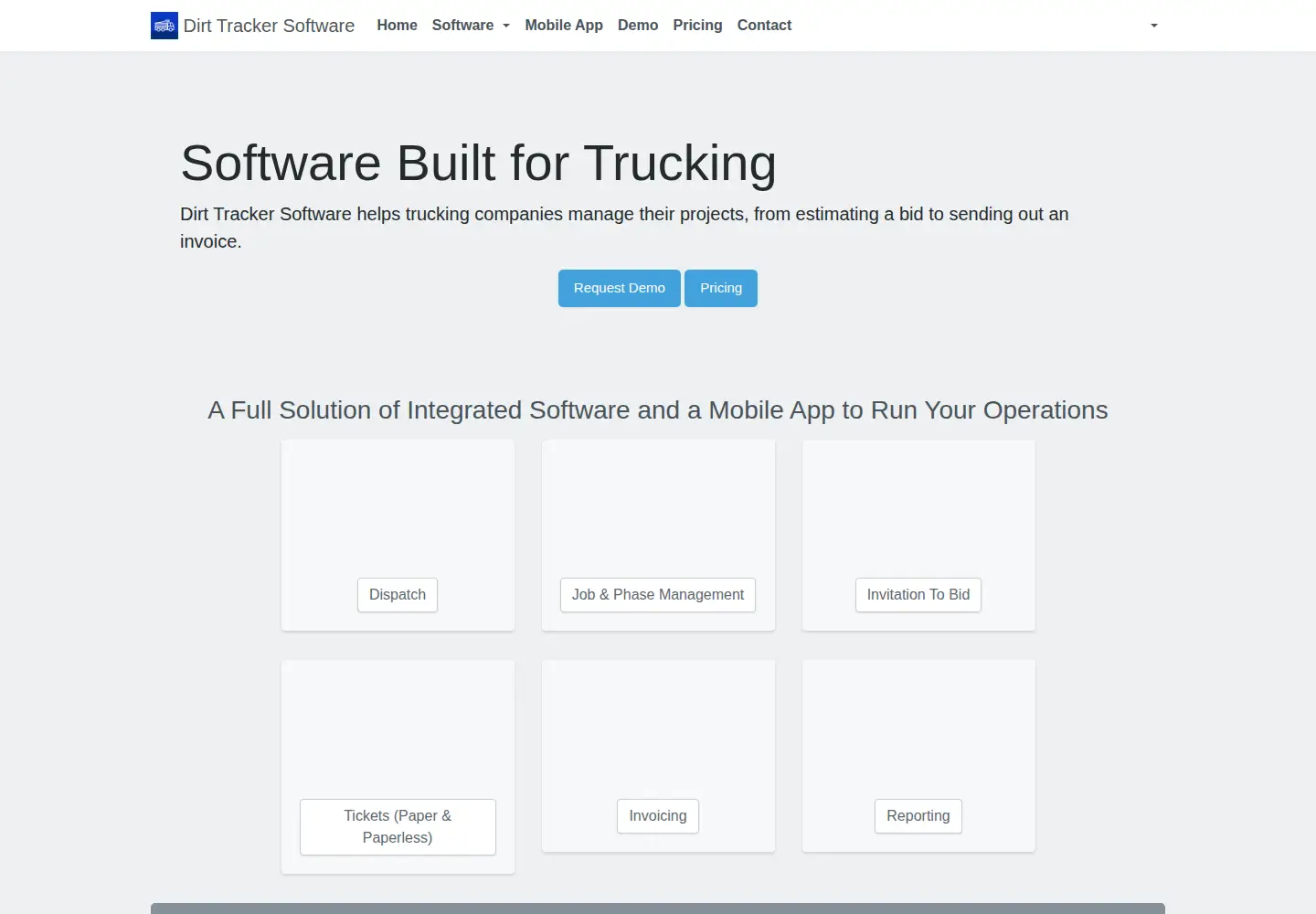 Screenshot of dirttrackersoftware.com