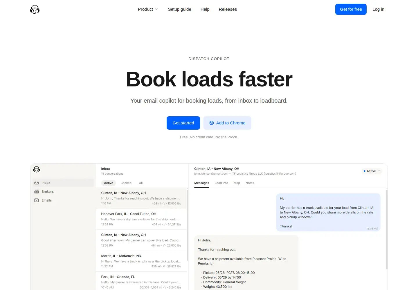 Screenshot of dispatchcopilot.com